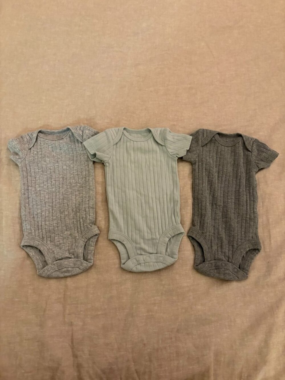 Carter's Newborn Baby 3pc Ribbed Bodysuit Set Unisex
